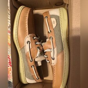 Sperry Rosefish Linen/Oat Boat Shoes